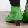 thumbnail image 3 of Gyexs Ankle Boots for Women Dressy Ankle Cowboy Boots Low Heel Western Cowboy Boots Zipper Casual Short Ankle Booties Z01 Green Size 7, 3 of 3