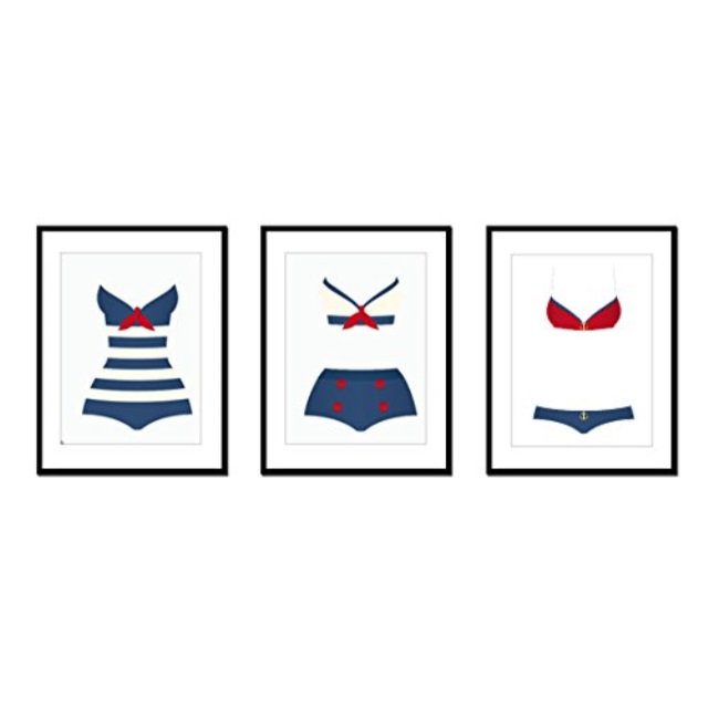 framed vintage swimsuits