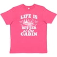 thumbnail image 3 of Inktastic Life is Better at The Cabin with Trees and Moon Youth T-Shirt, 3 of 5
