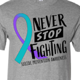 thumbnail image 4 of Inktastic Never Stop Fighting Suicide Prevention Awareness Ribbon T-Shirt, 4 of 5