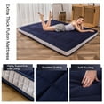 Futon Mattress, Padded Japanese Floor Mattress Quilted Bed Mattress Topper, Extra Thick Folding