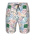 thumbnail image 4 of Kdxio Back To School Pattern Mens Casual Shorts - Drawstring Summer Beach Sports Shorts for Men, 4 of 9