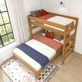thumbnail image 6 of Max & Lily Solid Wood Modern Farmhouse Bunk Bed, L-Shaped Twin over Queen Bed Frame For Kids, 6 of 9