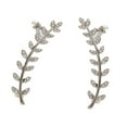 thumbnail image 4 of Pendientes de brazalete de de oreja de hoja hipoalergénica de cristal Boda Pta Sunnimix Pendientes Ear Climber, 4 of 8