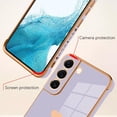 thumbnail image 2 of Compatible with Samsung Galaxy S22 5G Case Love Heart Plating Electroplate Luxury Elegant Case Camera Protector Soft TPU Shockproof Protective Corner Back Cover Galaxy S22 5G Case -Purple, 2 of 11