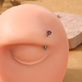 thumbnail image 7 of Amethyst G23 Titanium Eyebrow Stud 16G Curved Barbell Helix Cartilage Lobe Daith Rook Conch Tragus Auricle Snug Orbital Piercing Jewelry, 7 of 7