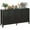 Black, variant on HOMCOM Storage Cabinet, Buffet Sideboard with Barn Door, Shelf, White