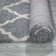thumbnail image 5 of Sweet Home Stores Cozy Moroccan Trellis 7x10 Indoor Shag Area Rug, 6'7" x 9'6", Gray, 5 of 9