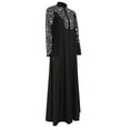 thumbnail image 4 of Fesfesfes Women Muslim Dress Kaftan Long Sleeve Dress Arab Jilbab Abaya Islamic Traditional Dress Lace Fashion Maxi Dress, 4 of 7