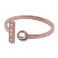 thumbnail image 2 of Anillo de Mujer Inicial Letra LuckyLy, Oro Rosa 18k y Zirconia Cúbica, Modelo Layla rosa UNITALLA, 2 of 6