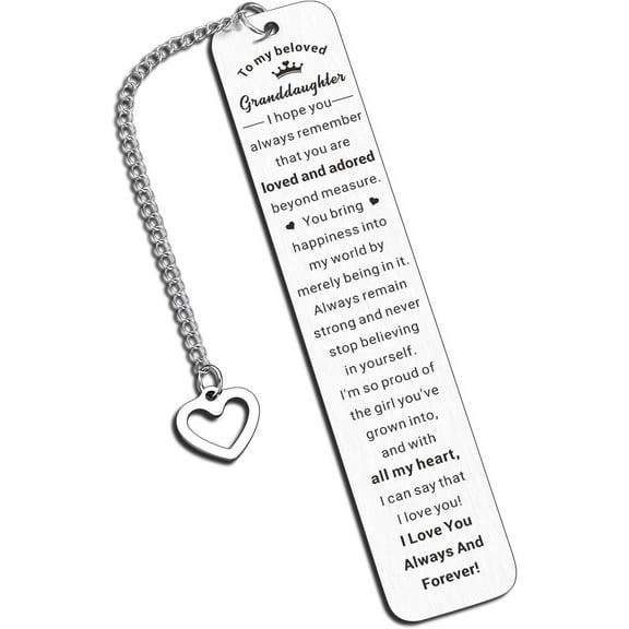 Easter Gifts for Granddaughter, Granddaughter Gifts from Grandma, to My Granddaughter Bookmark, Birthday Gifts for Teen Girls 16-18, Easter Basket Stuffers for Granddaughter from Grandma