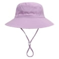thumbnail image 3 of Sombrero para el sol para bebés, sombrero para niñas y niños pequeños, sombreros de protección solar para verano, gorra de protección solar para niños, color morado claro, 3 of 6