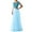 Blue, variant on summer dresses for women 2024 Women's Summer V Neck Sequined Chiffon Panel Evening Gown Long Dress Elegant Evening Dress Fashion Party Bridesmaid Dresses summer plus size Sky Blue+XL