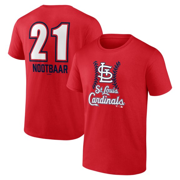 Men's Lars Nootbaar Red St. Louis Cardinals Fastball Player Name & Number T-Shirt