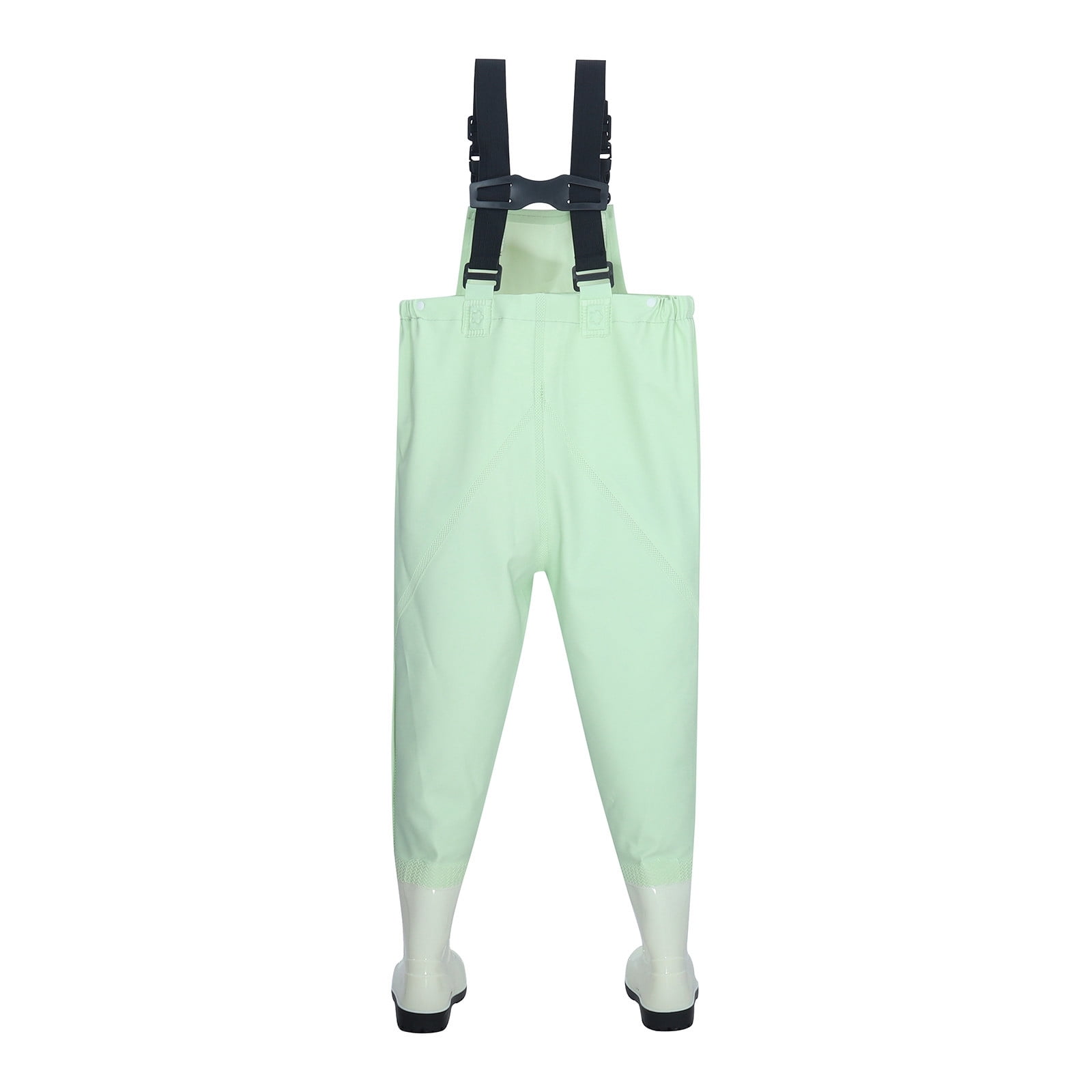 Ulitacool Boys Onesies Long Sleeve Kids Rain Bib Pants Waterproof Rain Wear Youth Fishing Waders Water Proof Camo Fishing Waders With Boots Solid Color Bodysuit Adorable Daily Wear 7-8 Years Green