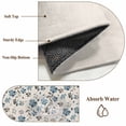 thumbnail image 5 of Flower Blue Area Rugs 4x6 ft Grey Cherry Blossoms Cotton Linen Background Washable Rug Non Slip Indoor Carpet Absorbent Floor Mat for Living Room Bedroom Dining Room, 5 of 9