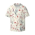thumbnail image 4 of Salouo Wildflower Watercolor 3 Pattern Cuban Collar Shirts for Men Button-Down Shirt Men's Short Sleeve Shirts Hawaiian Shirts Casual Shirts -Medium, 4 of 6