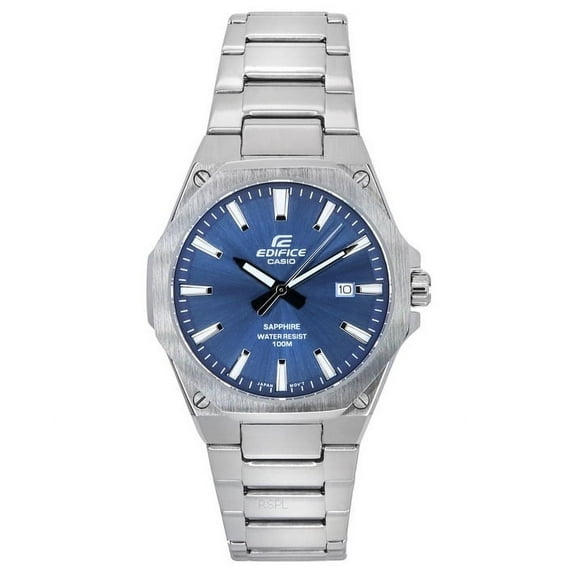 Casio Edifice Stainless Steel Blue Dial Quartz Analog Men's Wristwatch