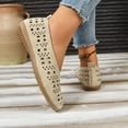 thumbnail image 5 of Viluyesy Flats for Womens, Breathable Soft Sole Slip-On Round Toe Casual Flat Shoes Beige US5.5, 5 of 9