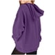 thumbnail image 4 of Sudadera deportiva informal de manga larga de color liso para niños, blusa de poliéster con capucha y mangas largas con insertos en los hombros., 4 of 6