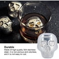 thumbnail image 3 of Stainless Steel Skull Shaped Whiskey Stones, Cooling Whiskey Rocks Reusable Metal Ice Cubes Chilling Rocks Stone Refreezable Chilling Stones for Whiskey, Scotch, Bourbon, Soda, Beer, 3 of 5