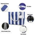 thumbnail image 5 of Extra Large Beach Bags Totes Women Waterproof Sandproof Big Tote Bag Zipper Inner Pockets Rope Handle Canvas with Zip Closure Swim Pool Gym Picnic Travel Weekend Accessorie Blue Anchor Handbag Gifts, 5 of 7