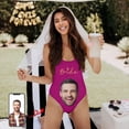 thumbnail image 2 of MKLEKYY Trajes De Baño Mujer Completo Women Fashion Diy Letter Print Piece Swimsuit Sexy Bikini Swimwear Bathing Sleeveless Backless Swimsuit 643, 2 of 3