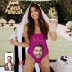 thumbnail image 2 of MKLEKYY Trajes De Baño Mujer Completo Women Fashion Diy Letter Print Piece Swimsuit Sexy Bikini Swimwear Bathing Sleeveless Backless Swimsuit 645, 2 of 3