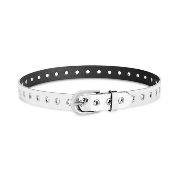 DKNY | Spazzolato Patent Leather Belt | Silver