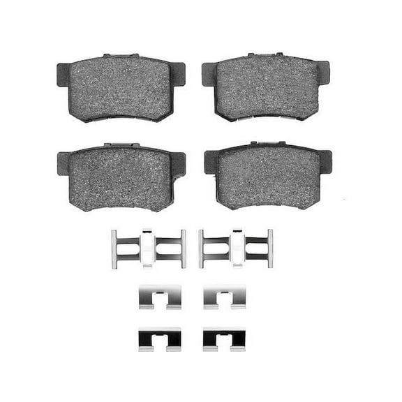 Rear Brake Pad Set - Compatible with 2002 - 2015 Honda Civic 2003 2004 2005 2006 2007 2008 2009 2010 2011 2012 2013 2014