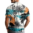 thumbnail image 4 of Hawaiian Mens Shirts Ocean Wave Print Short Sleeve Button Down Summer Shirt Fashion Beach Shirt for Holiday, 4 of 7