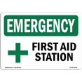 thumbnail image 1 of OSHA Emergency Sign - First Aid Station | Rigid Sign | Protect Your Business, Construction Site, Warehouse &, 1 of 5