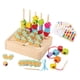 thumbnail image 4 of Juguete de secuenciación de cuentas de madera Montessori, juego de bloques de construcción apiladores de formas a juego, cuentas de encaje creativas, 4 of 9