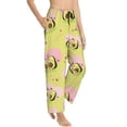 thumbnail image 2 of Uemuo Avocado Lovers Pattern Women's Wide Leg Palazzo Lounge Pants with Pockets Light Weight Loose Comfy Casual Pajama Pants-, 2 of 9
