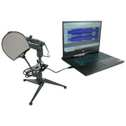 Rockville A-STREAM Live Stream USB Microphone+Stand+Cable+Warm Audio Pop Filter