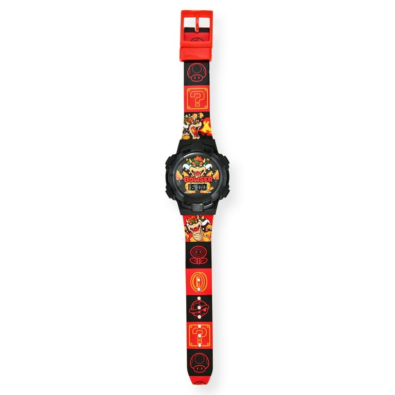 GSM4289WM Mario Kids Flashing Lights LCD Watch with Printed