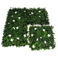 thumbnail image 4 of YOSITiuu Greenery Panel - Artificial Hedge Wall - Fake Plant Wall Backdrop - Privacy Screen - Interlocking Panels - Indoor Outdoor Décor (2, White Cuckoo Flower), 4 of 4
