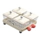 thumbnail image 1 of Bandeja para servir dividida Bandeja para frutos secos Contenedores para almacenar alimentos Portátil extraíble 4 piezas blancas, 1 of 9