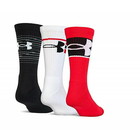 Best Under Armour Boy`s UA Phenom Crew Socks 3 Pack, Youth Small deal