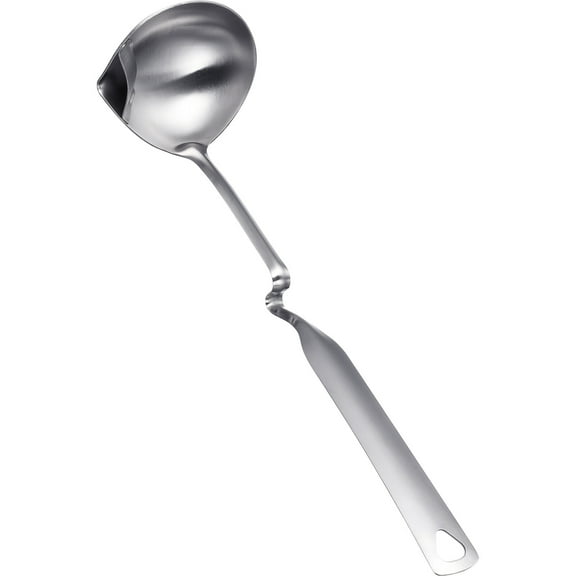 RENACLIPY Stainless Steel Gravy Separator Spoon and Fat Skimmer Tool for Kitchen Cooking and Food Preparation