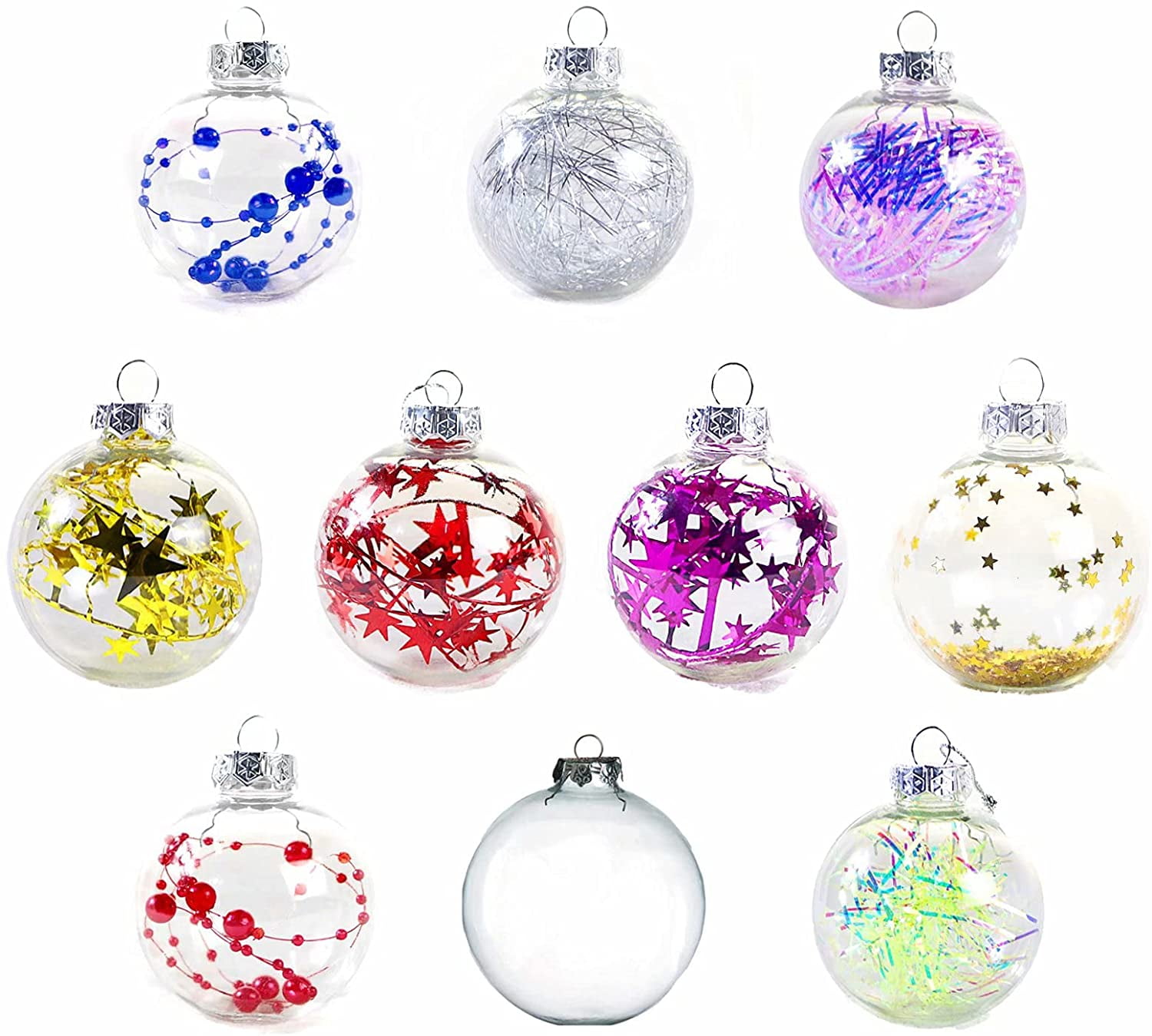 Hanging Xmas Fillable Transparent Balls Christmas Tree Decoration Candy Box 