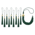 thumbnail image 1 of Uxcell 10 piezas 2026 flecos de graduación, decoraciones de flecos de gorra de graduación verde oscuro, 1 of 7