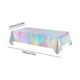 thumbnail image 3 of Rectángulo de mantel iridiscente de 53,9x72in papel holográfico desechable | Funda de mesa de plástico multicolor brillante, impermeable resistente a arañazos | Decoración de fiesta Banquete Evento, 3 of 6