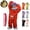 Red, variant on Mfakffe Kids Funny Big Mouth Monster Onesie Pajamas Hooded Full Body Matching Loungewear Warm Sleep Costume for Boys Girls Cold Weather Home Wear With Comb