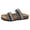 Black, variant on YLYL Women's Bohomian Sandals Double Strap Arch Support Cork Footbed Slip on Fashion Casual Summer Slippers