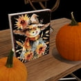 thumbnail image 3 of 15in Fall Scarecrow Table Decor | Autumn Tabletop Sign | Farmhouse Harvest Wooden Indoor Holiday Decor, 3 of 6