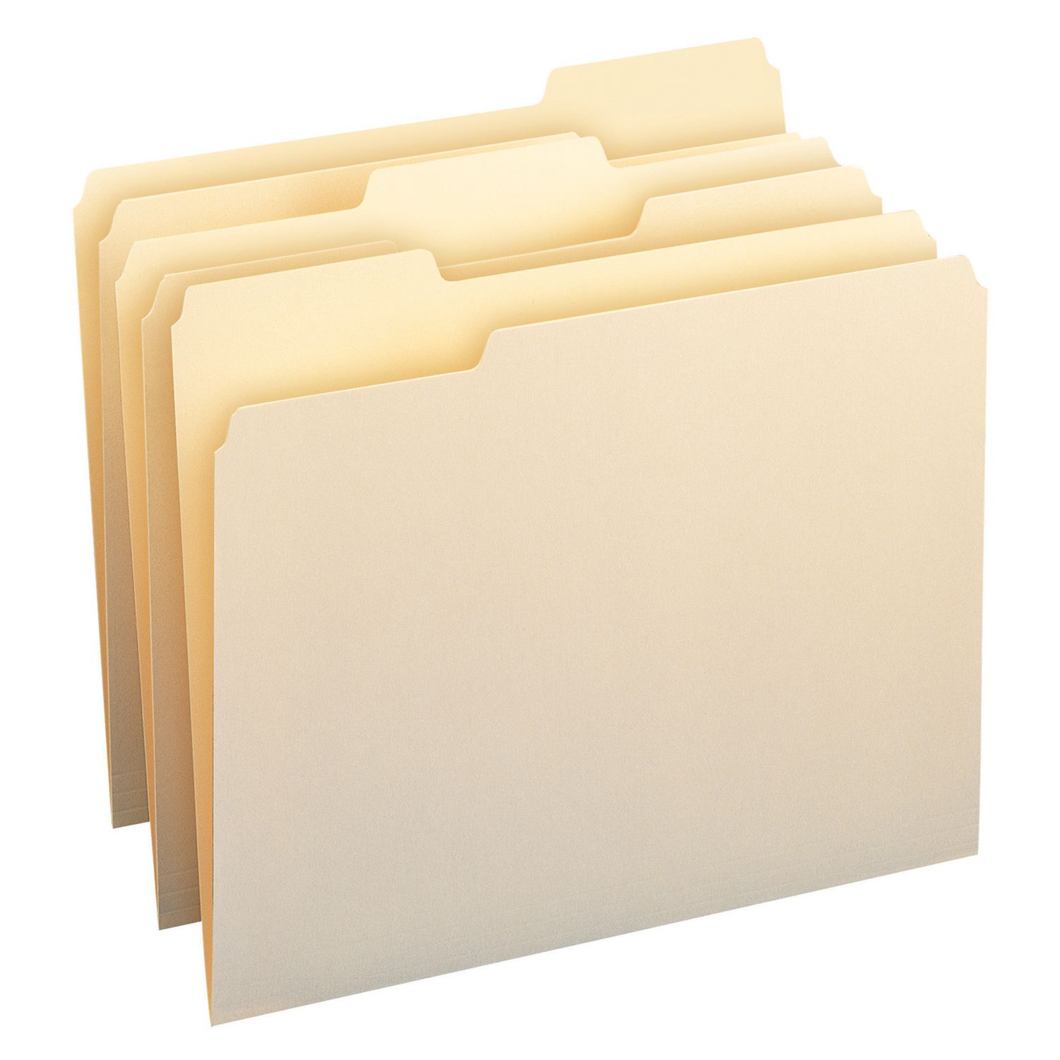 File Folders, 1/3 Cut Third Position, One-Ply Top Tab, Letter, Manila, 100/Box -UNV12123