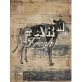 thumbnail image 2 of OnRei 15x18 Black Ornate Wood Framed with Double Matting Museum Art Print Titled - Farm Fresh Cow, 2 of 4