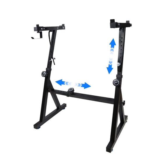 BouPower Keyboard Stand Piano Adjustable Z Style Piano Stands Heavy Duty Stable and Portable with Height and Width Adjustable Fits for 44, 54, 61 And 88 Keys Electric Pianos Black