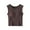 Coffee, variant on Lenpel Women's Tank Tops with Built in Bra Crew Neck Solid Color Slim Sleeveless T Shirts Soft Casual Camisole Tees